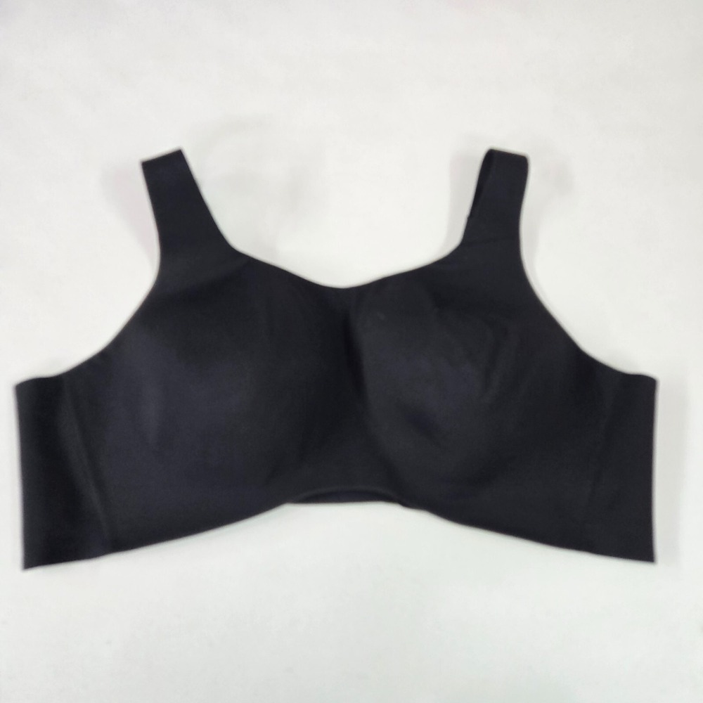 Knix Women Sports Bra 8 Black Padded Wireless Adjustable Straps Nylon Spandex